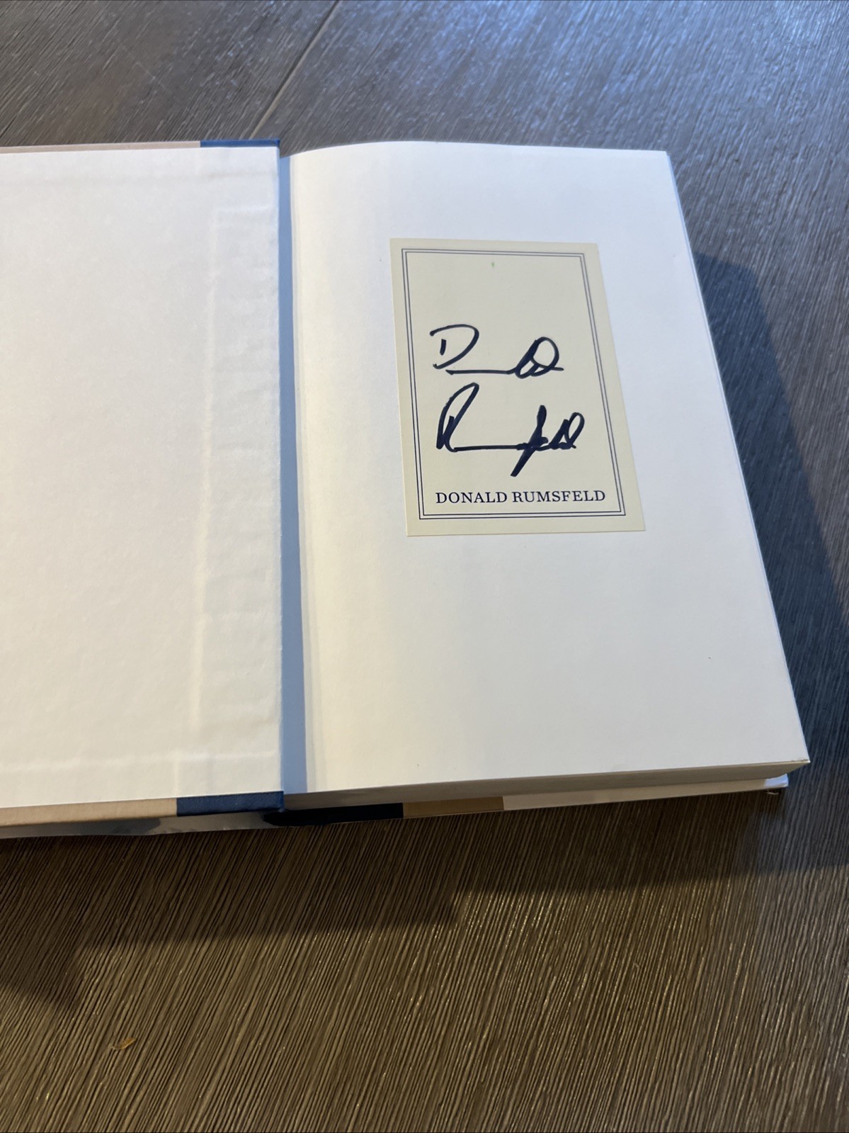Known and Unknown a memoir by Donald Rumsfeld. Signed/Autographed 1st Ed. 2011