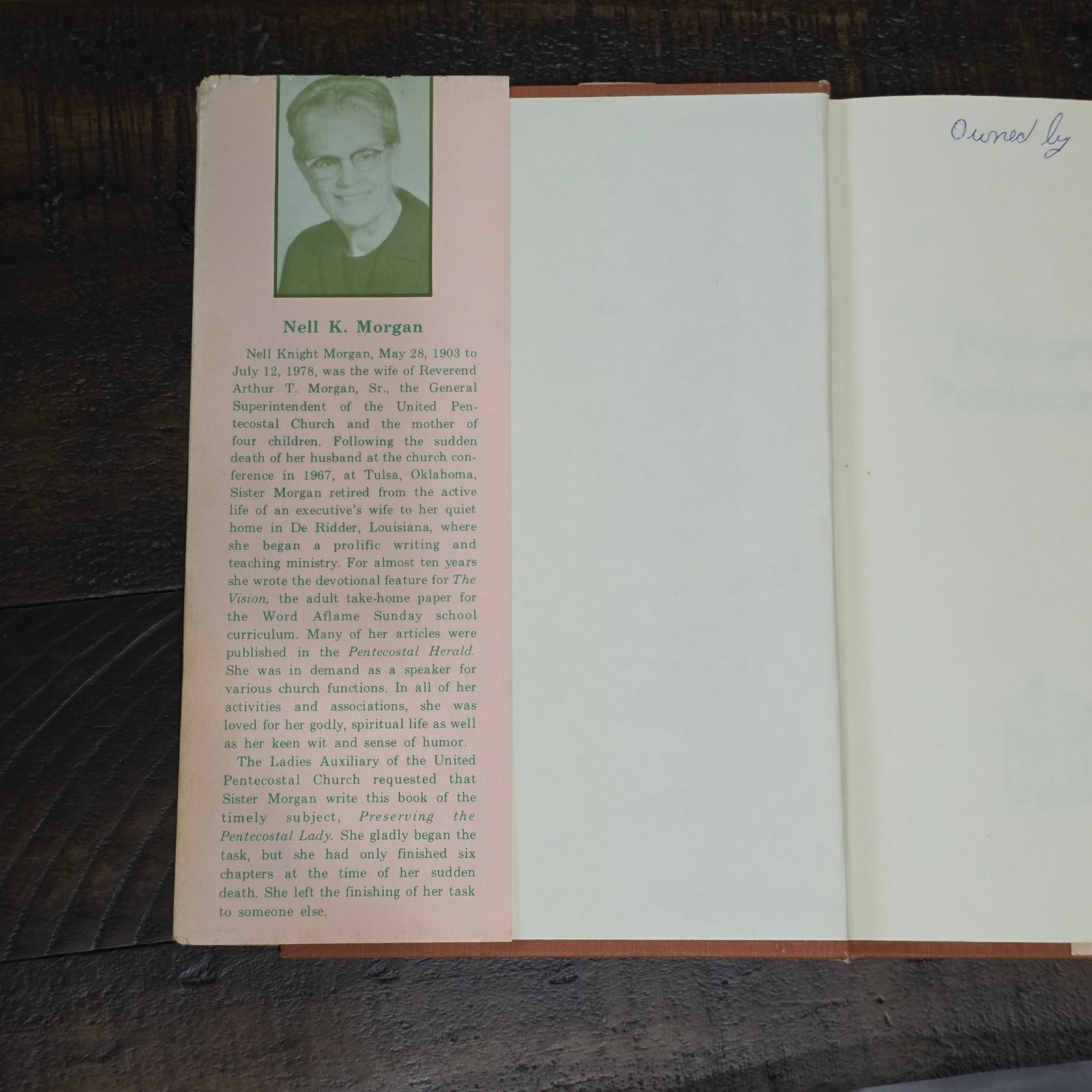 Preserving The Pentecostal Lady Nell Morgan Catherine Chambers HC Word Aflame