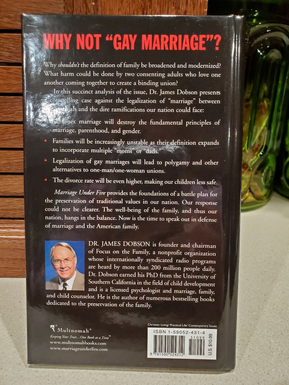 Marriage under Fire : Why We Must Win This Battle by James C. Dobson (2004, Har…