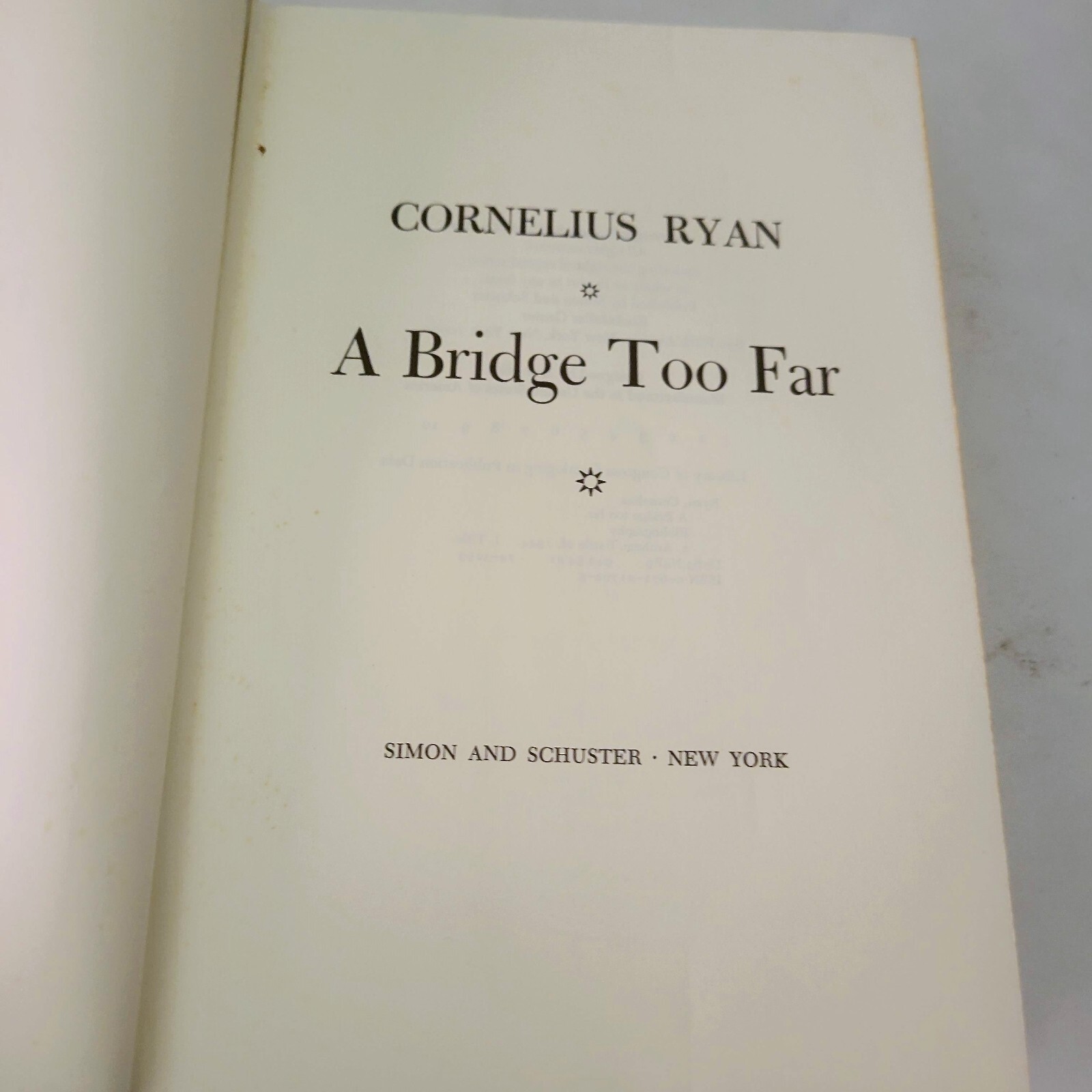 A Bridge Too Far by Cornelius Ryan (1974, Hardcover) Vintage 1st Edition