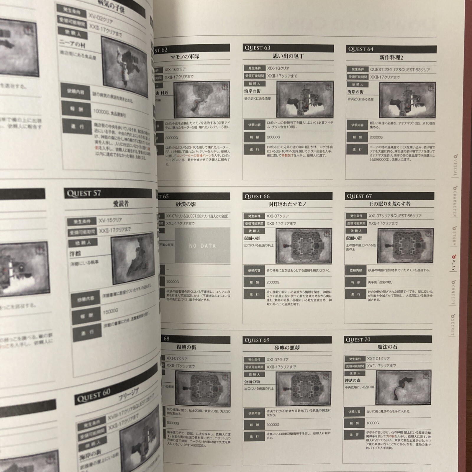 Grimoire NieR Guide Book Art Book Illustration