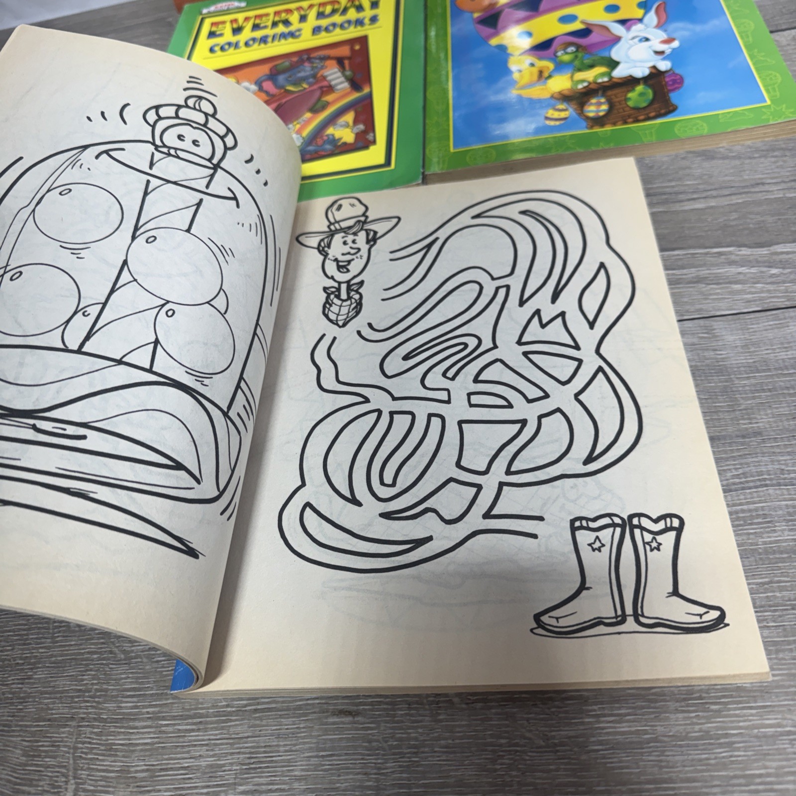 Vintage 90s Coloring Book Lot Of 5 Landoll’s Jumbo, Kappa, Paradise,Random 1990s