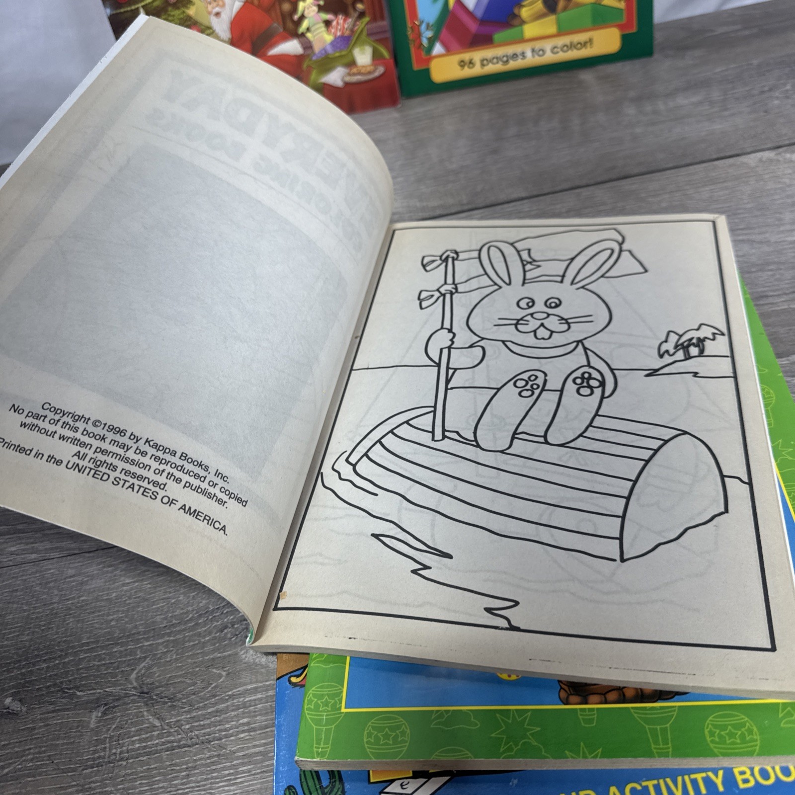 Vintage 90s Coloring Book Lot Of 5 Landoll’s Jumbo, Kappa, Paradise,Random 1990s