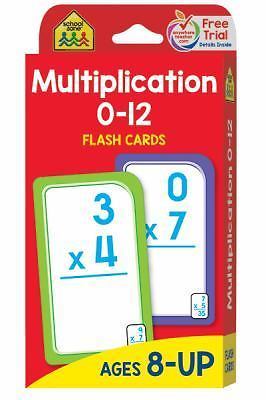 School Zone Multiplication 0-12 Flash Cards: 56 Math Cards, 3rd Grade, 4th Grade