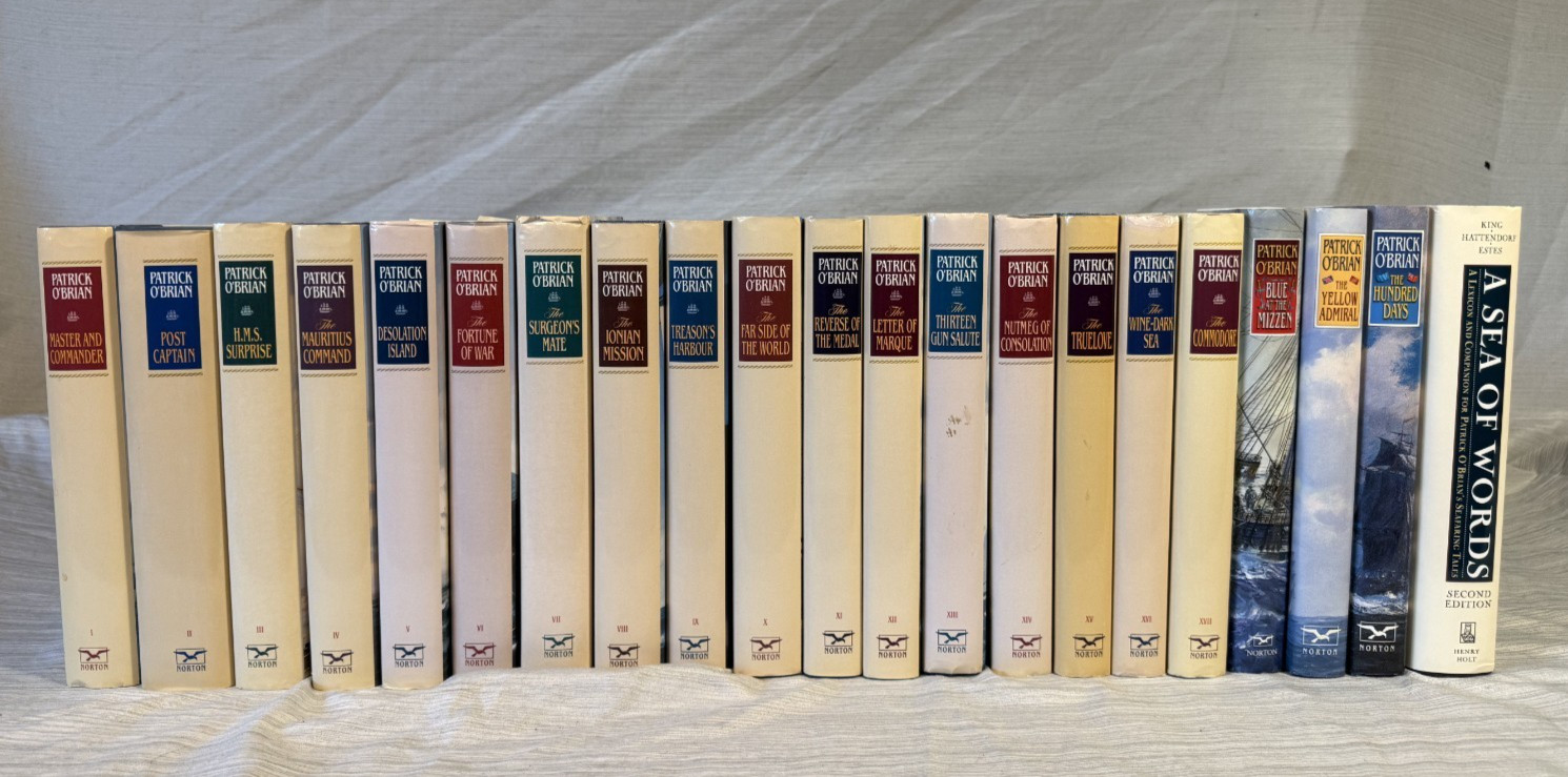 Patrick O’Brian Aubrey Maturin Complete 21 Volume Set HC/DJ Norton Fine