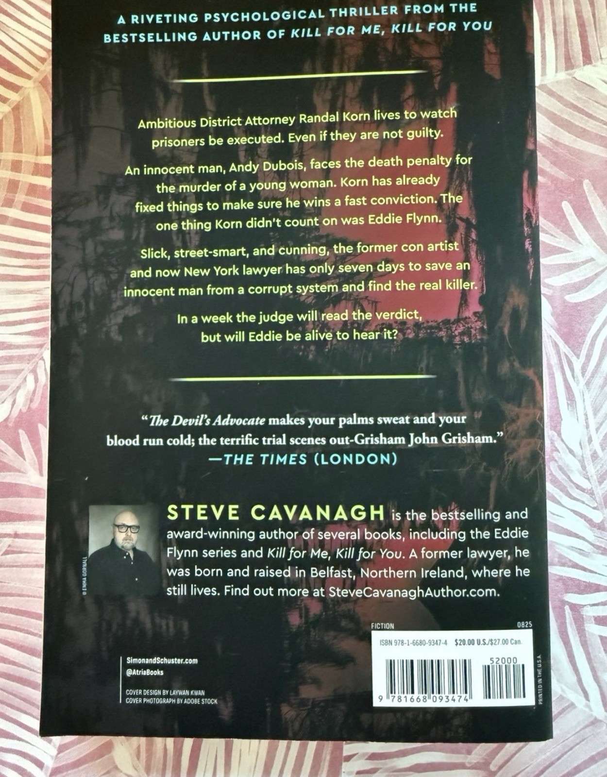 The Devil’s Advocate by Steve Cavanagh Paperback Eddie Flynn Ser. Thriller