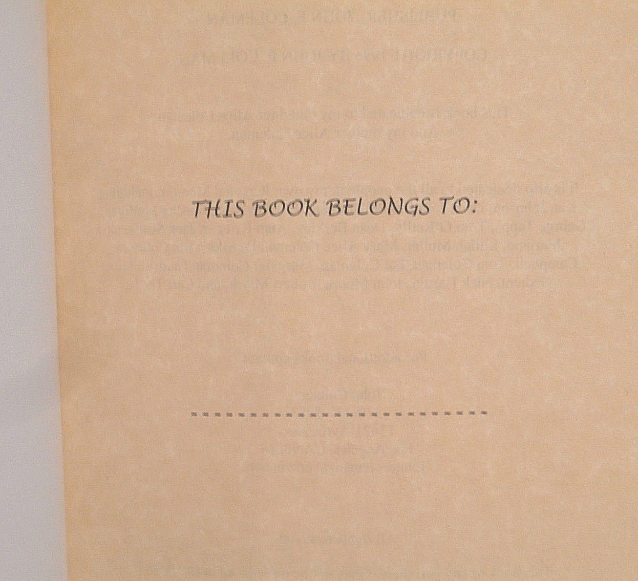 Treasured Memories a personal memoir blank book fill in by John E Coleman family