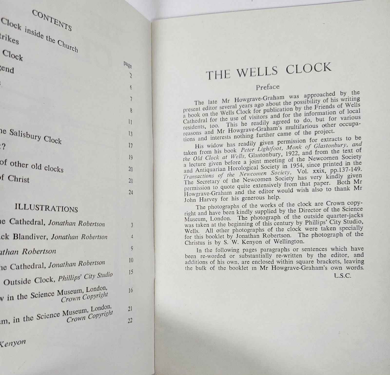 The Wells Clock by R. P. Howgrave-Graham (1978, TP) Friends of Wesll Cathedral