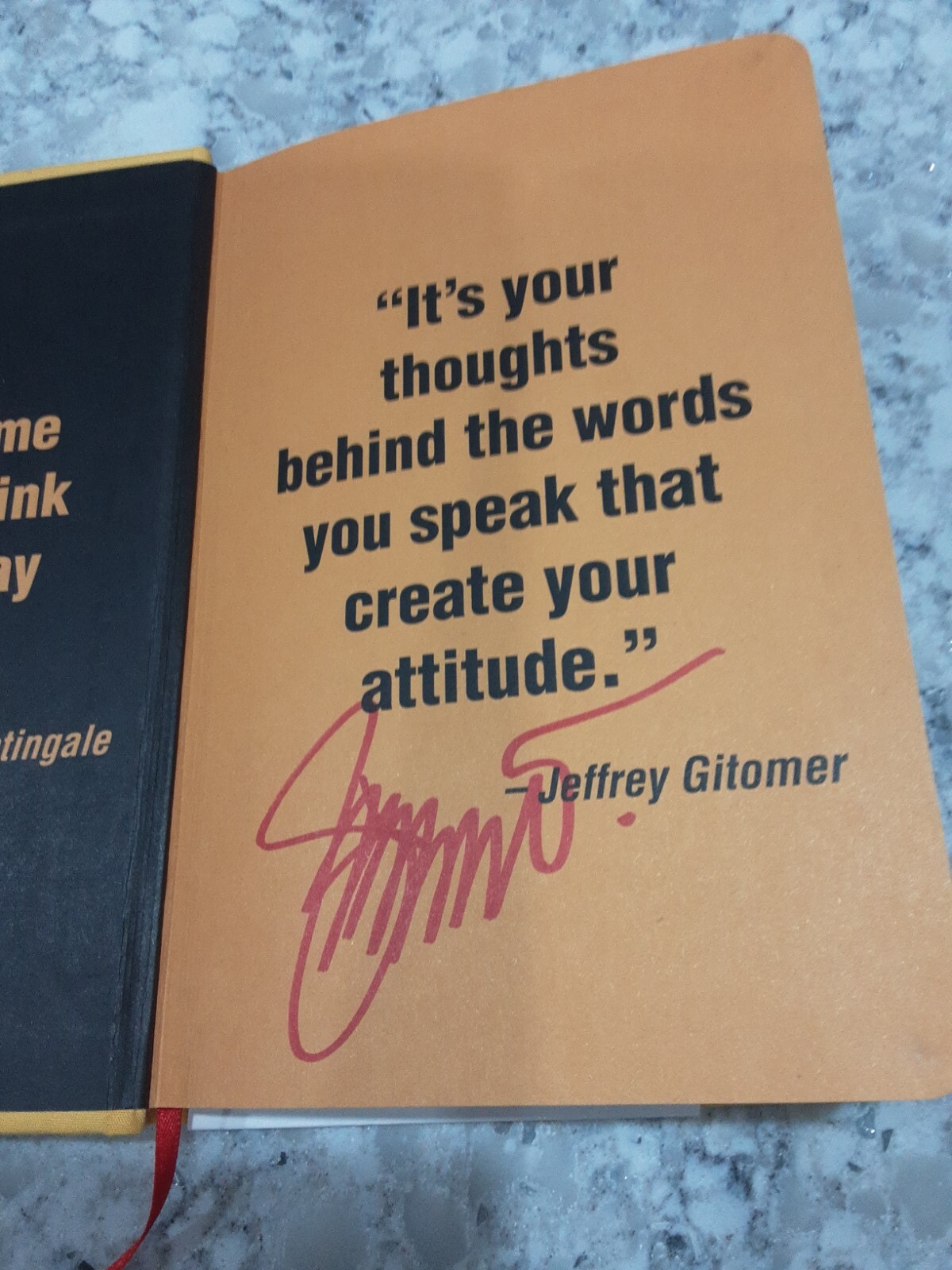 LITTLE GOLD BOOK OF YES! ATTITUDE 1ST (FIRST) EDITION By Jeffrey Gitomer new