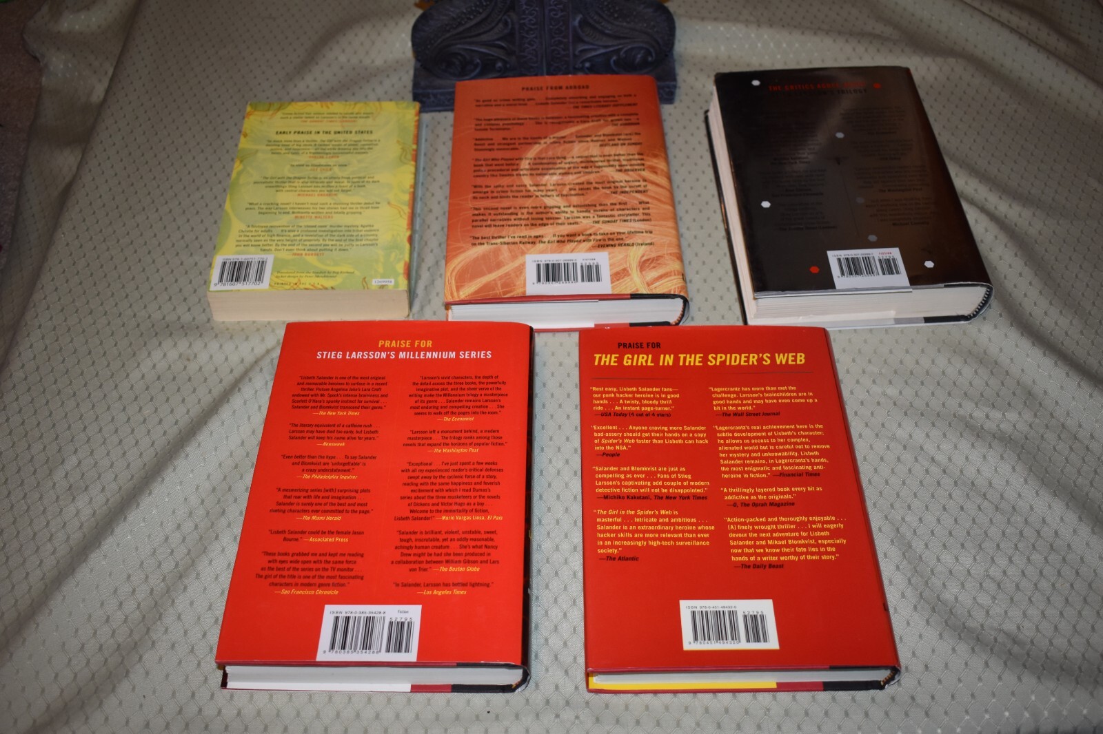 Millenium series by Stieg Larsson/Others (4 hardcovers,1st Edition/Varied Print)