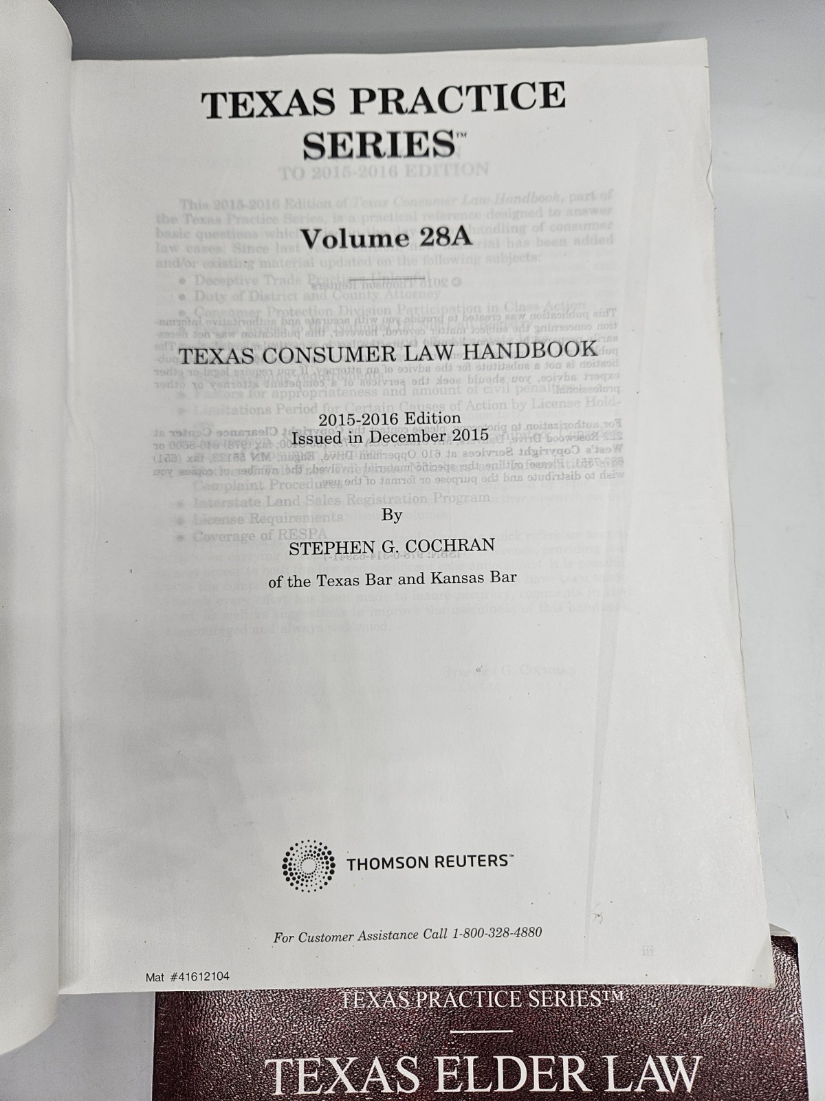 Texas Elders Law 2013 – 2014 & Texas Consumer Law 2015 – 2016 Paperback