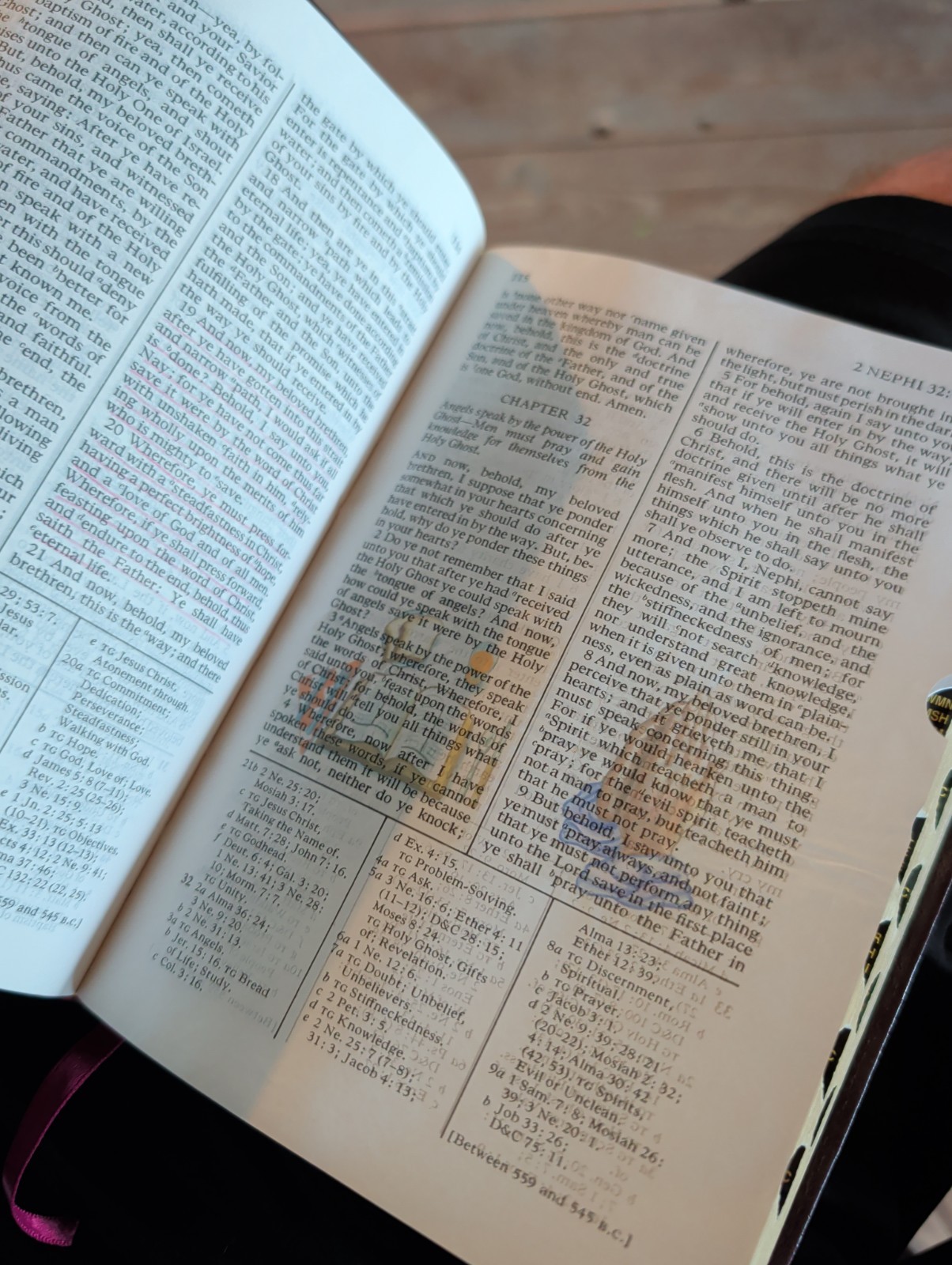 Red Burgundy Simulated Leather Book Of Mormon Triple Combination LDS Scriptures