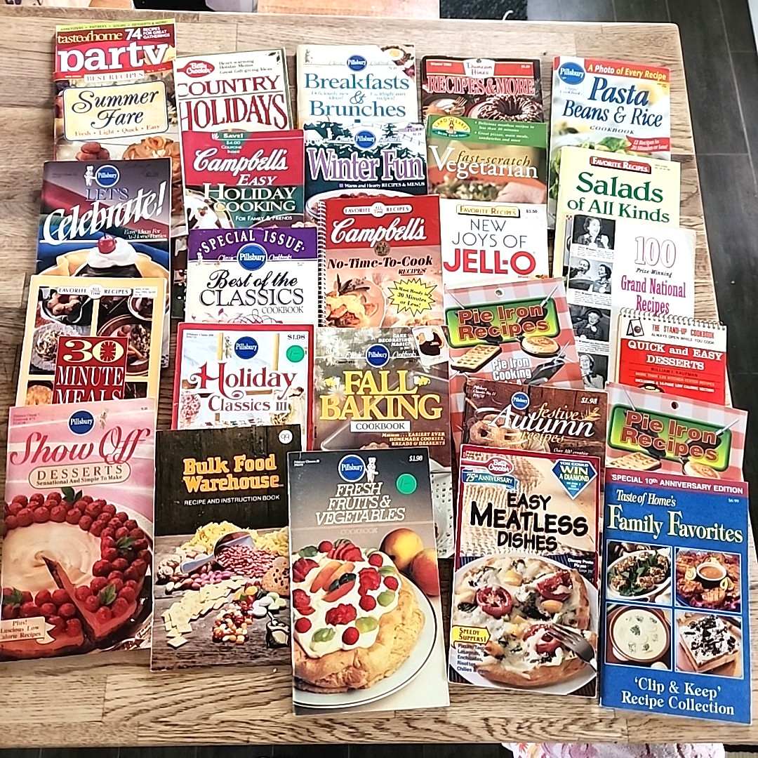 Lot of 27 Cookbook Booklets Vintage Variety – Cooking Recipes