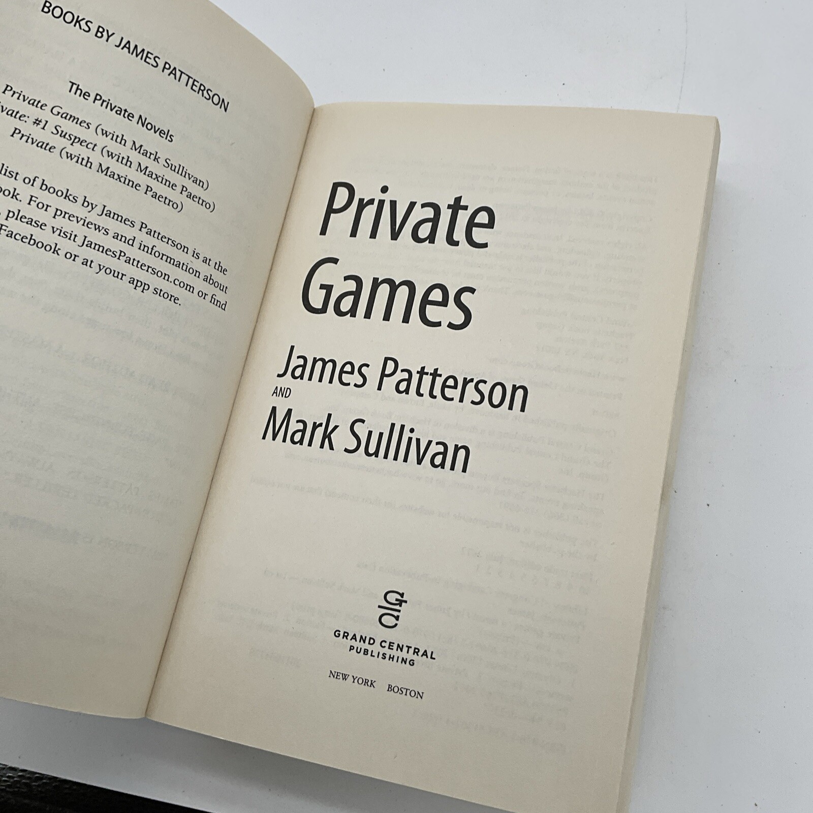 Private Games – Paperback By Patterson, James – GOOD. AY