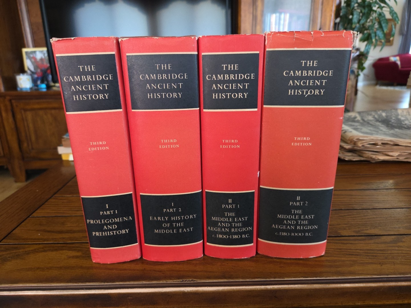 The Cambridge Ancient History Volumes 1 & 2 Parts 1 & 2 Vintage 1970 HCDJ W/Maps