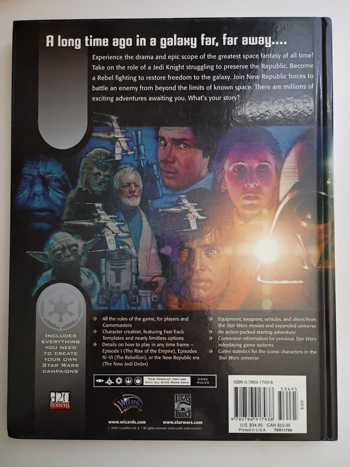 Wizards of the Coast Star Wars Roleplaying Game Core Rulebook 2000