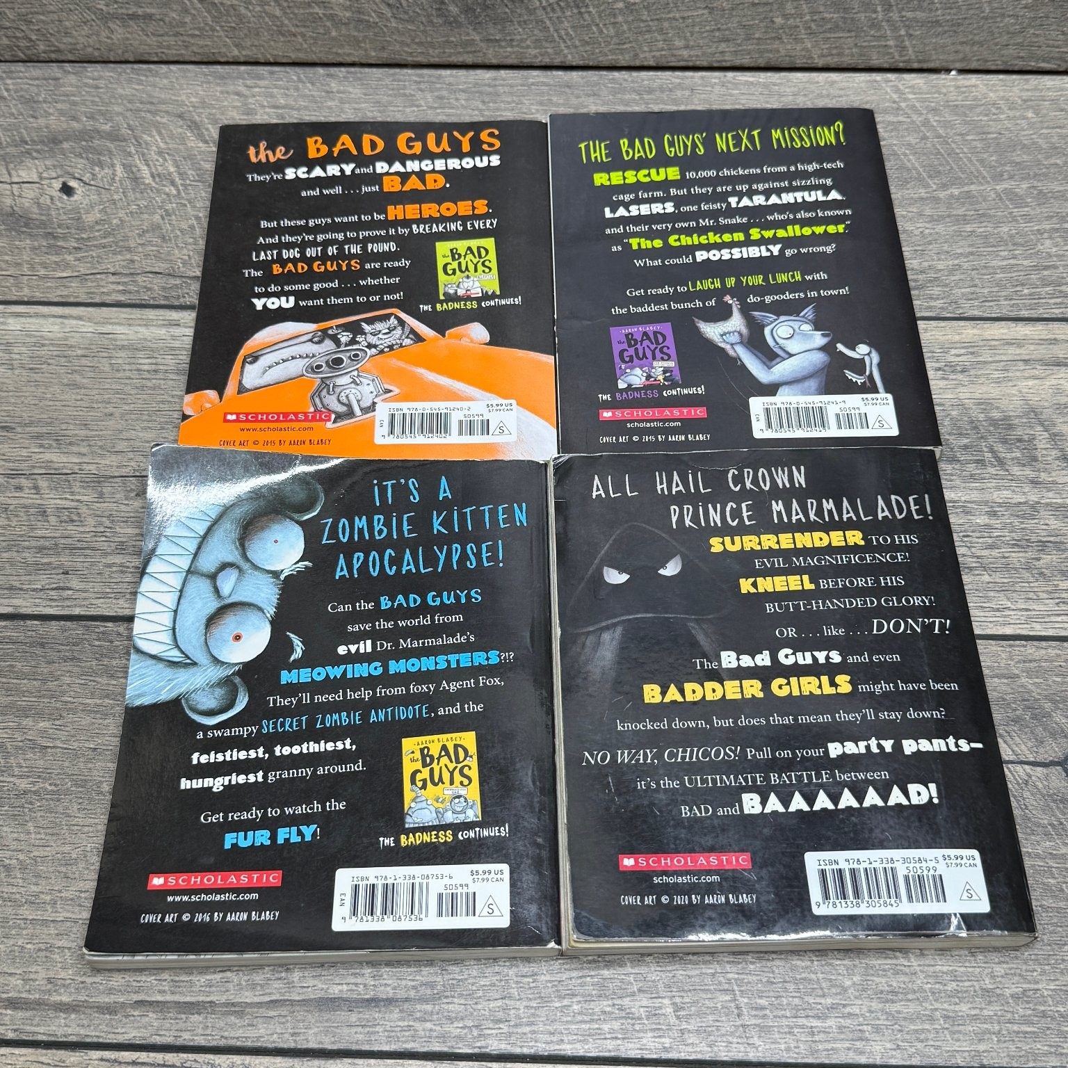 Lot of 10 The Bad Guys Paperback Books Aaron Blabey Scholastic #1,2,4,10-16