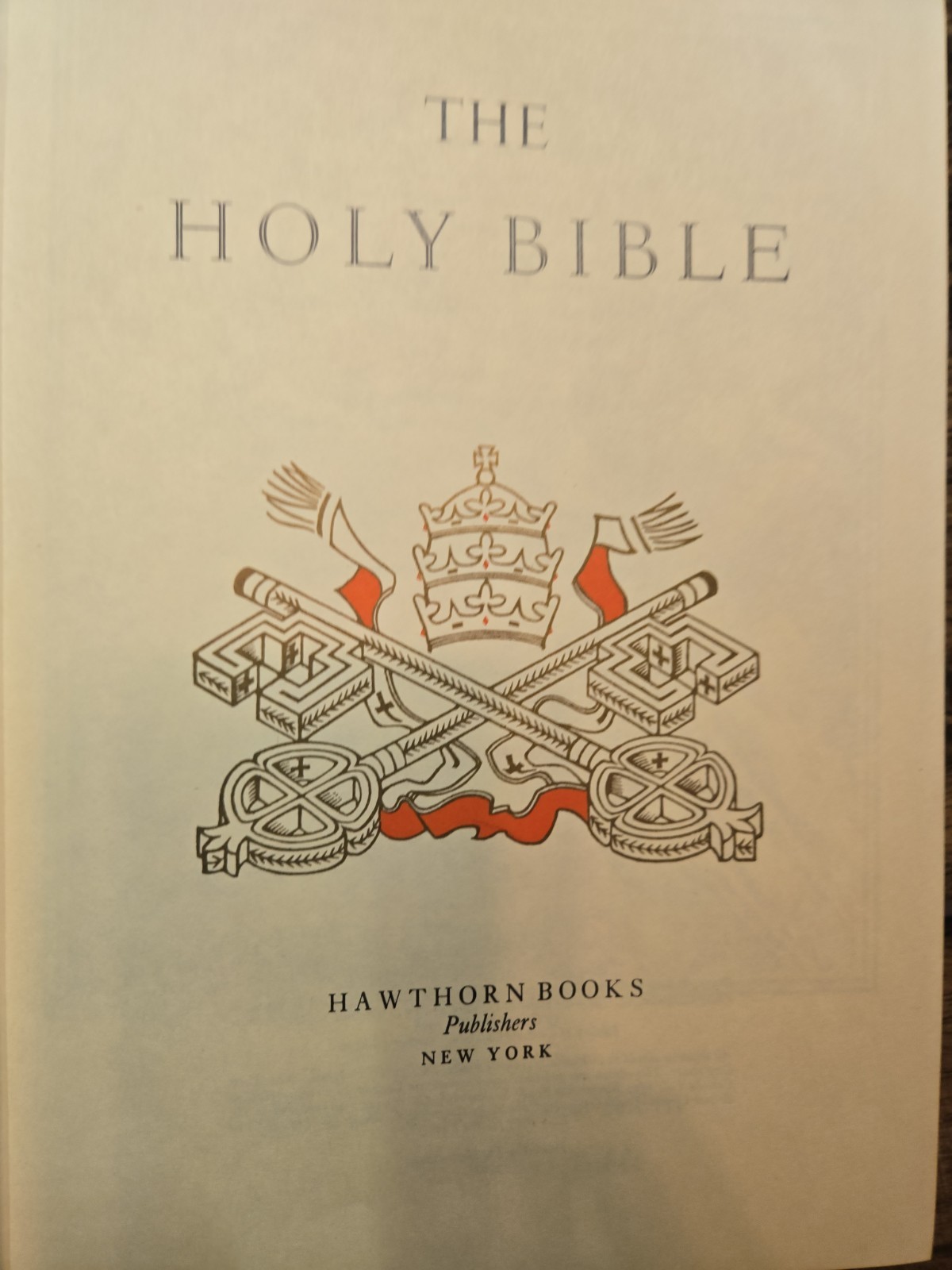 The Family Holy Bible Hawthorn 1966 Red Hardcover Pope John XXIII