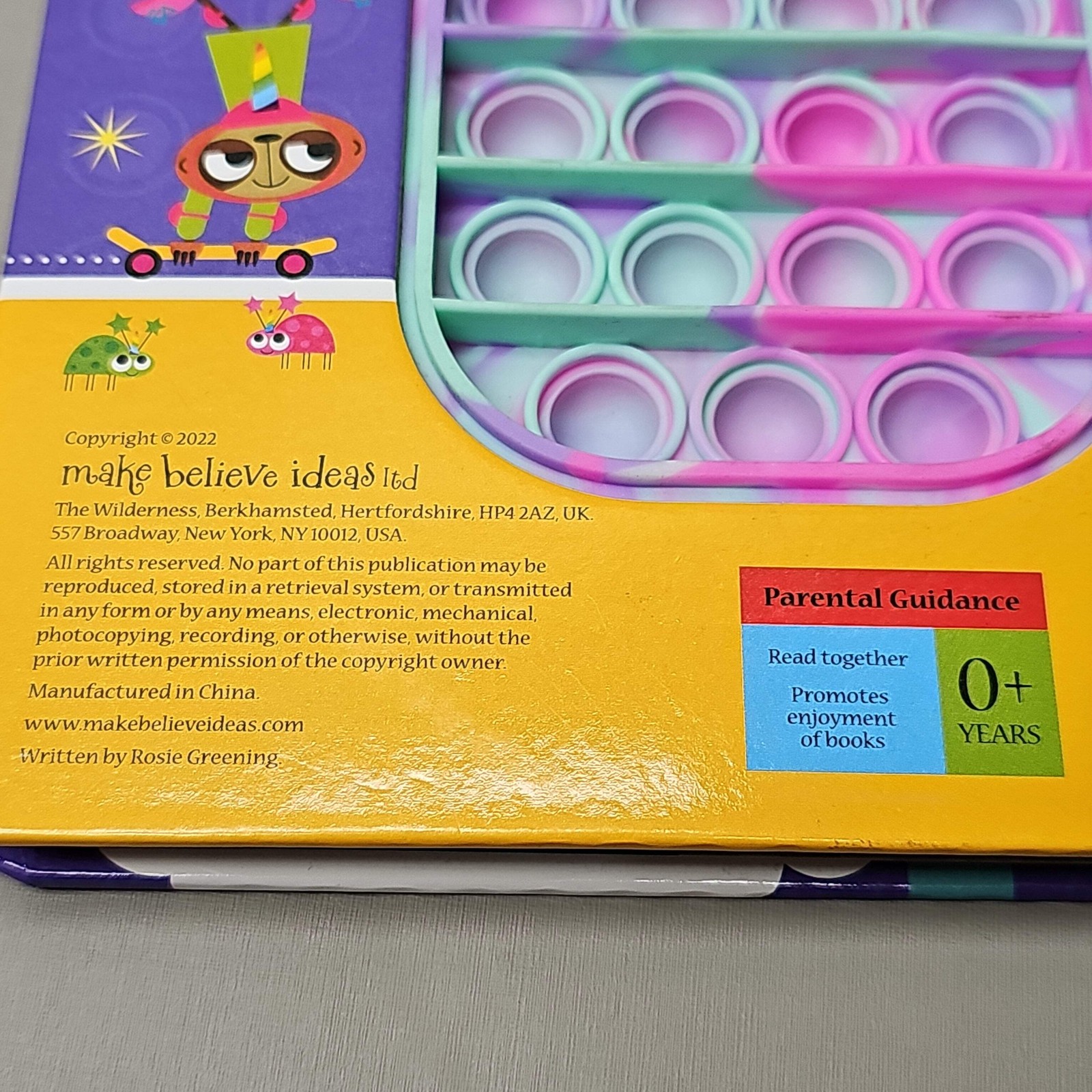 MAKE BELIEVE IDEAS Never Pop A Unicorn Hardback Book With Pop-It (New)