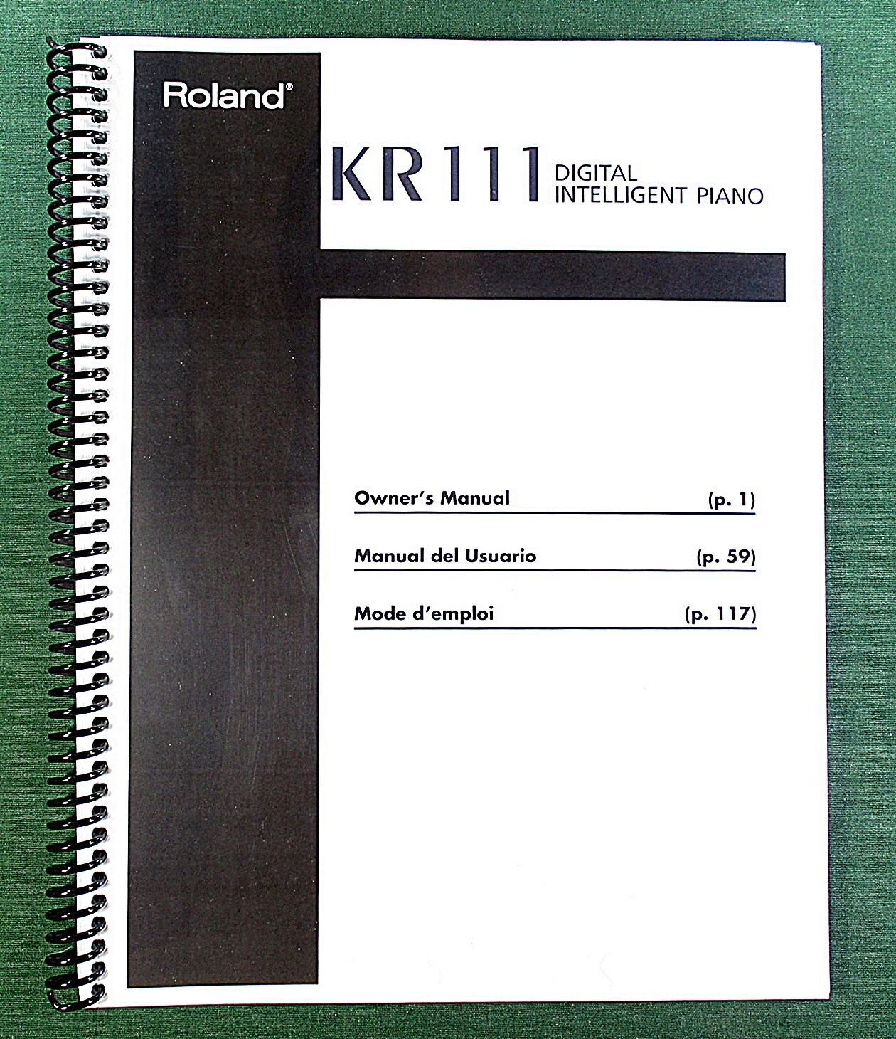 Roland KR-111 Owner’s Instruction Manual: 186 Pages & Protective Covers!