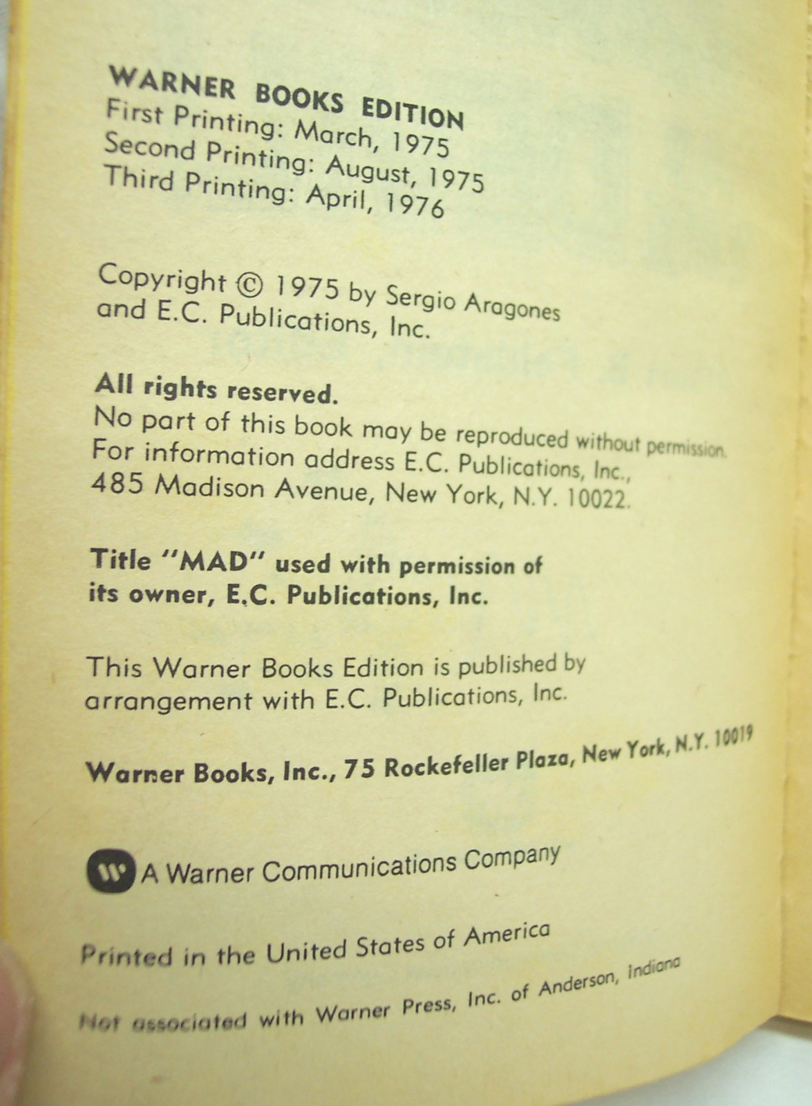 VINTAGE 1976 Sergio Aragone’s MAD AS THE DEVIL Paperback Book Comic Mad Magazine
