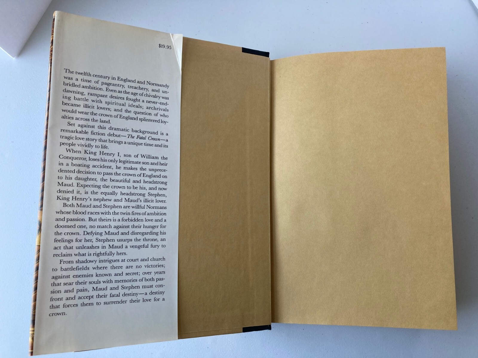 The Fatal Crown, Ellen Jones, 1993, Hardcover, 1st Edition, 1st Printing, Signed