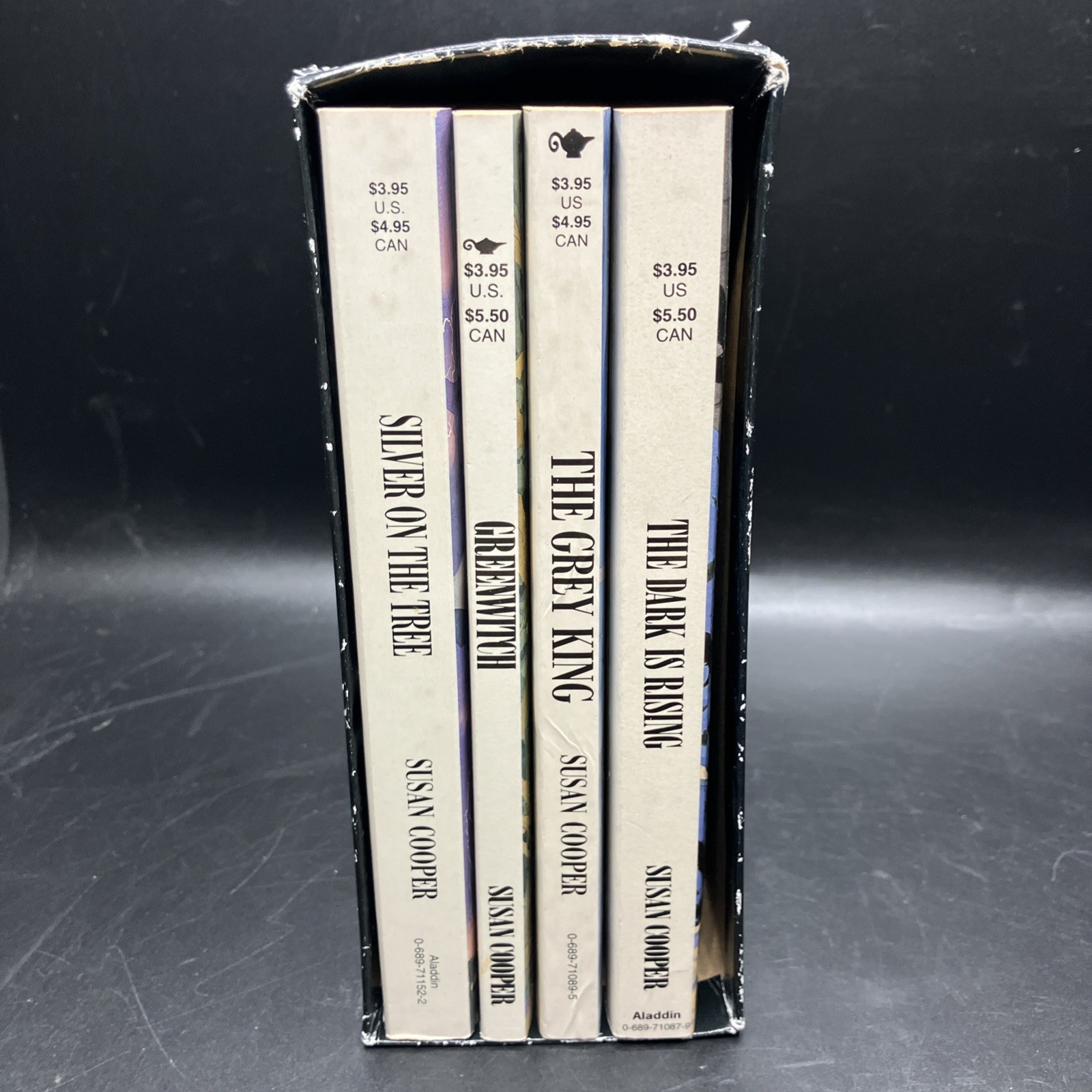 1986 Collier Books THE DARK IS RISING SEQUENCE 4 Book Box Set Susan Cooper RARE