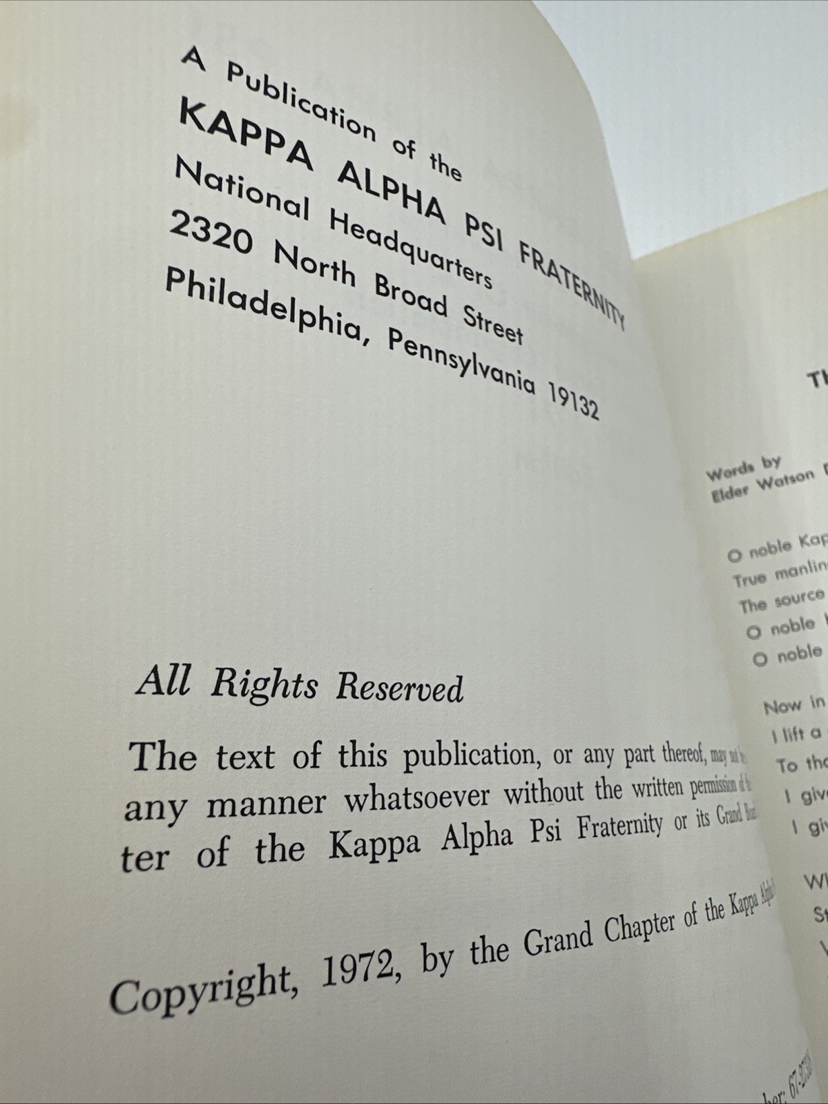 The Story Of Kappa Alpha PSI William L Crump C Rodger Wilson 1972 Second Edition