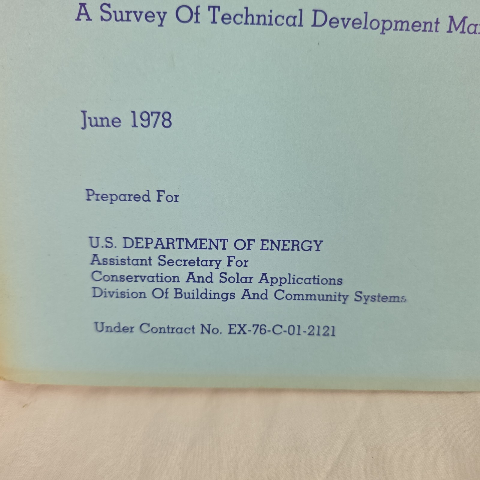 Vintage 1978 Book. Heat Pump Technology. Prepared For US Dept Of Energy