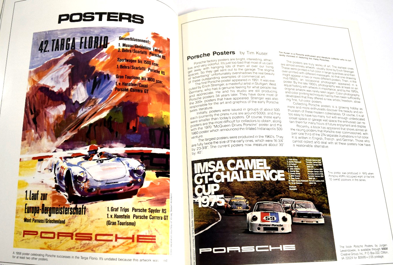 PORSCHE YEAR 1985-86 – SIGNED SUSAN MILLER 944 GTR/962/DAYTONA/LEMANS LIKE NEW