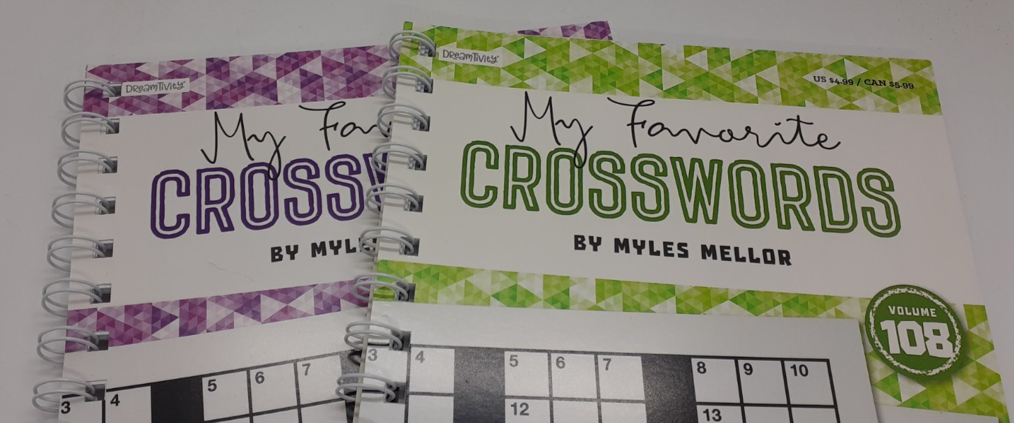 My Favorite Crosswords Spiral Puzzle Books Lot of 2 Vol 107 108 NEW