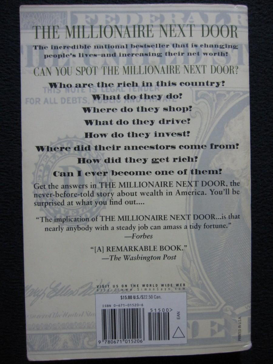 The Millionaire Next Door [Paperback] Stanley, Thomas J. & William D. Danko