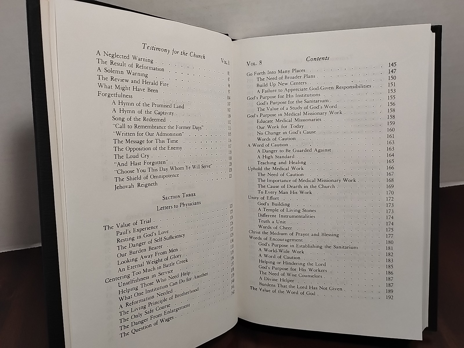 Testimonies for the Church : Volume 8 – Ellen G. White – 1948 – Hardcover