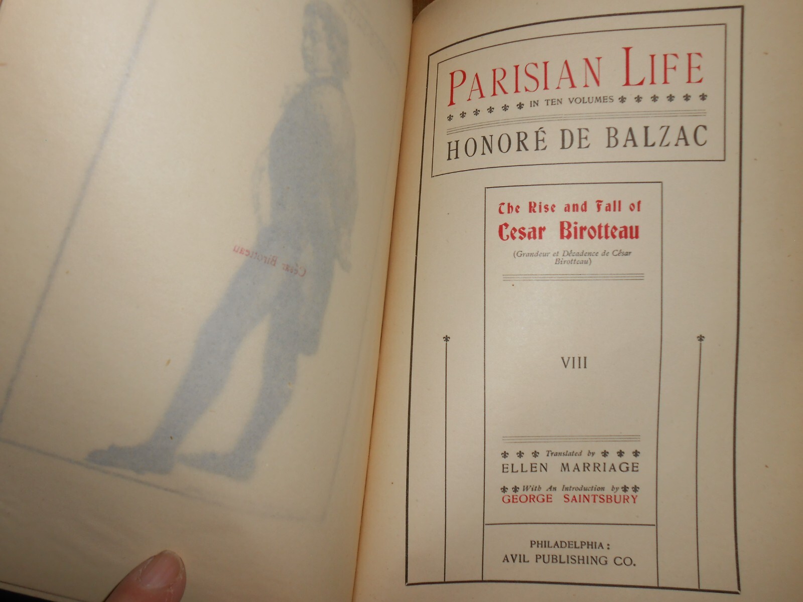 VTG RARE Honore de Balzac Lot of 4 “Parisian Life” Avil Publishing 1901 – HC GC