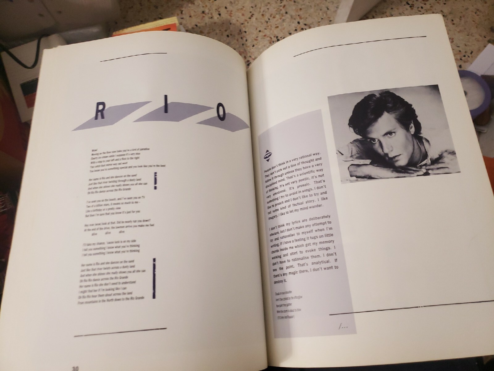 Duran Duran The Book of Words Original 1984 US Printing Nick Rhodes New Wave