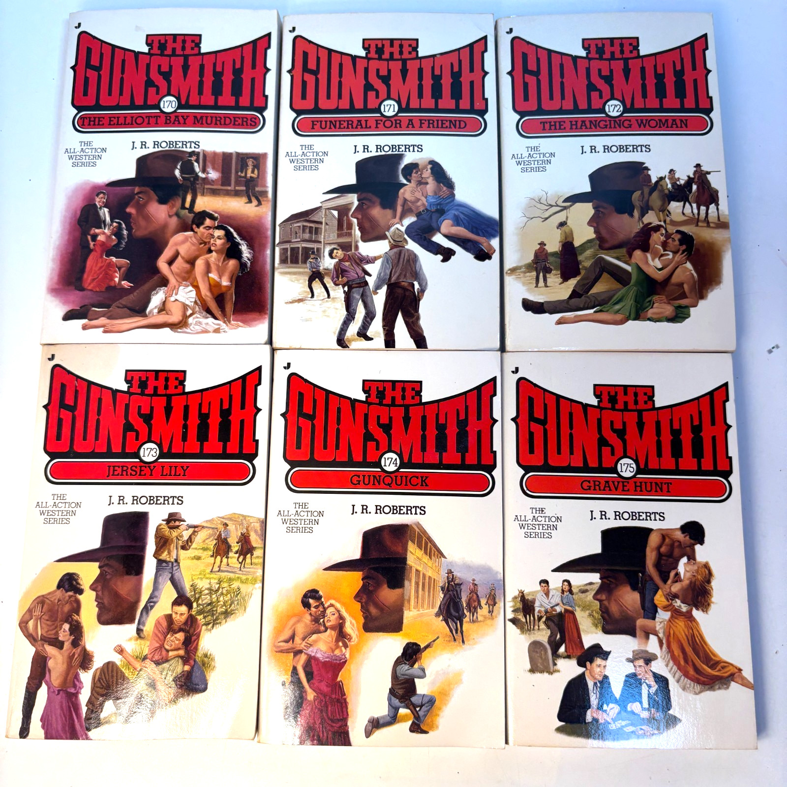 The Gunsmith Series – JR Roberts Lot of 10 Paperbacks Vols. #170-179