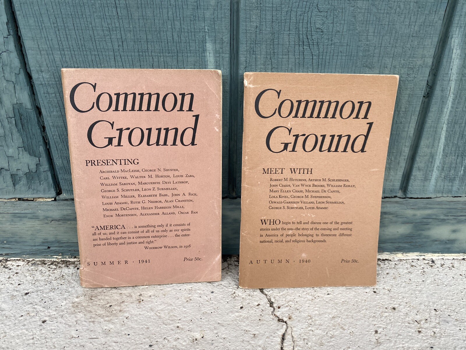 Scarce Book Common Ground Common America Political Info Summer 1941 /Autumn 1940