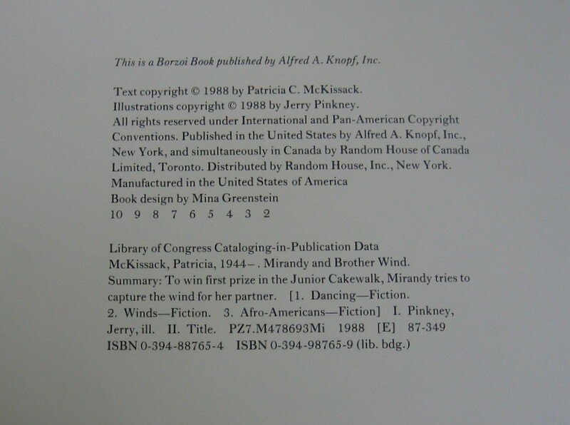 MIRANDY AND BROTHER WIND ~ Patricia McKissack & Jerry Pinkney ~ HBDJ ~ SIGNED!