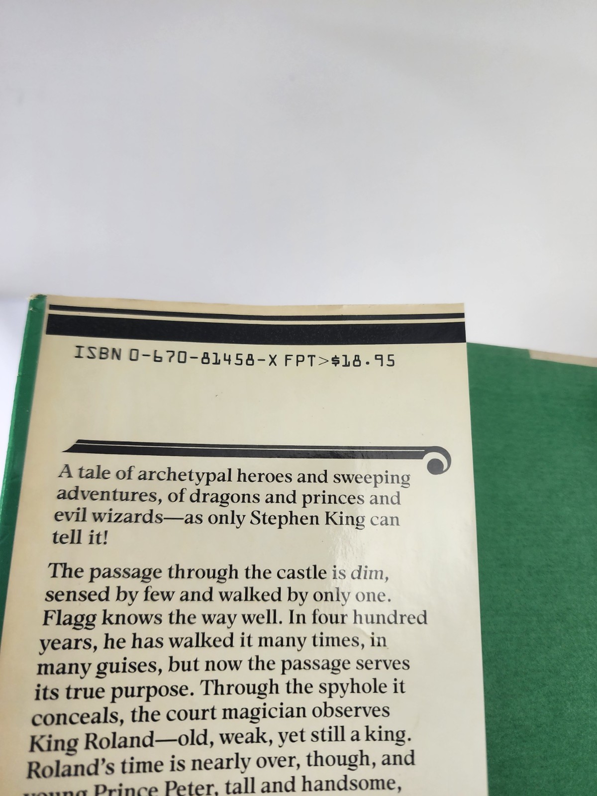 Vtg The Eyes of the Dragon Hardcover Steven King 1st Edition HCDJ 1987 Viking