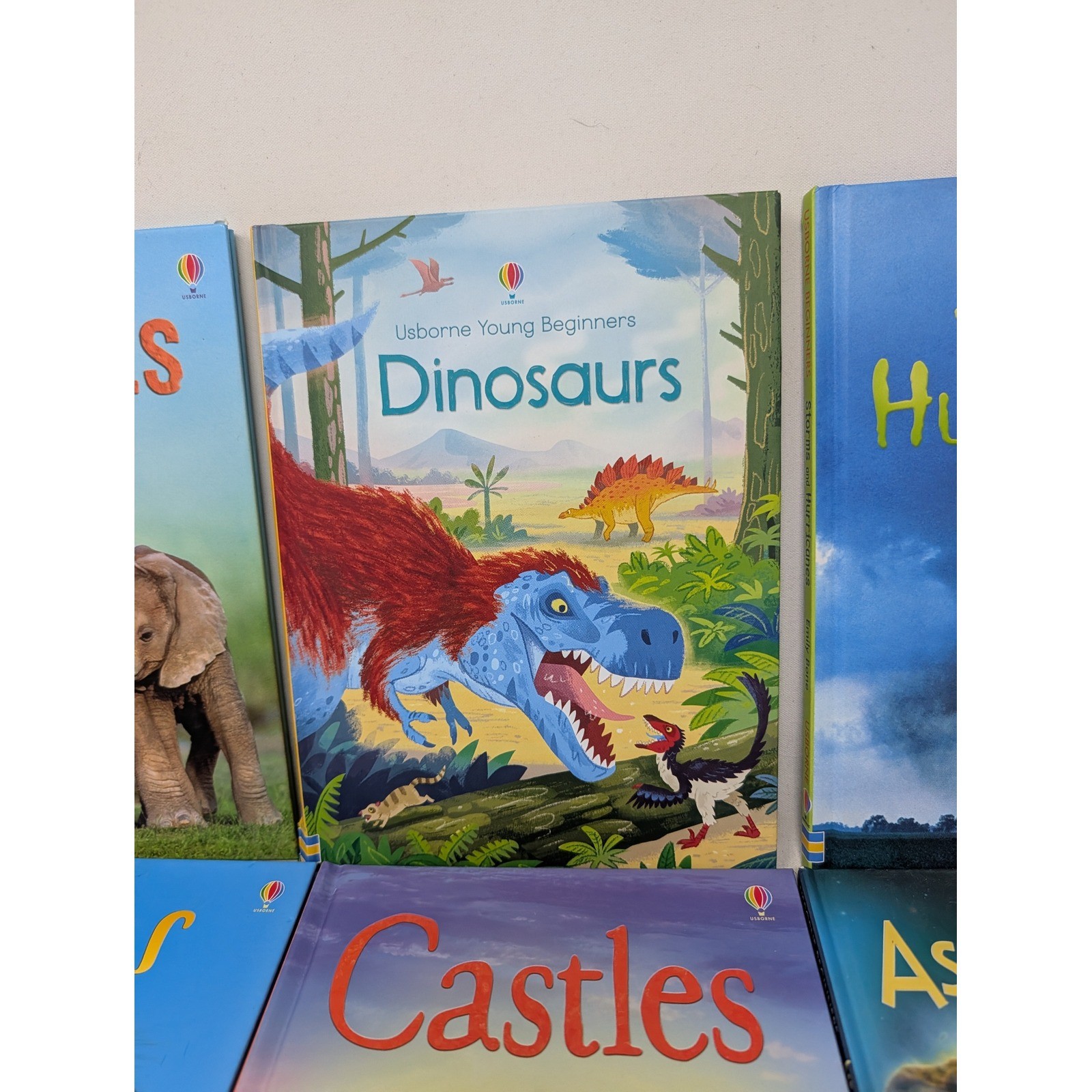 Usborne Beginners Books Lot of 8 Hardcover Dinosaurs Animals Astronomy Trains