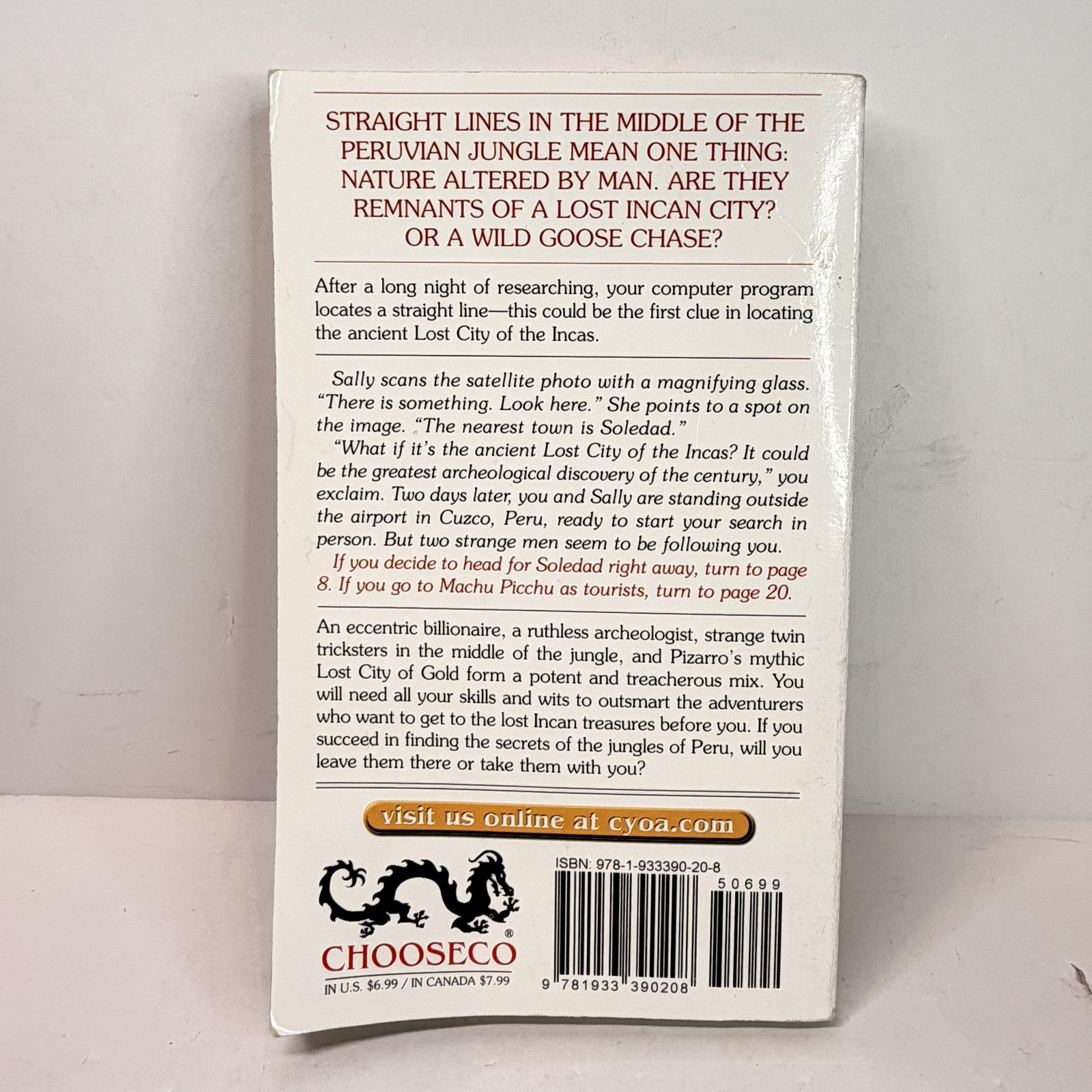 Inca Gold Choose Your Own Adventure 20 Jim Becket White Paperback 2006 Chooseco