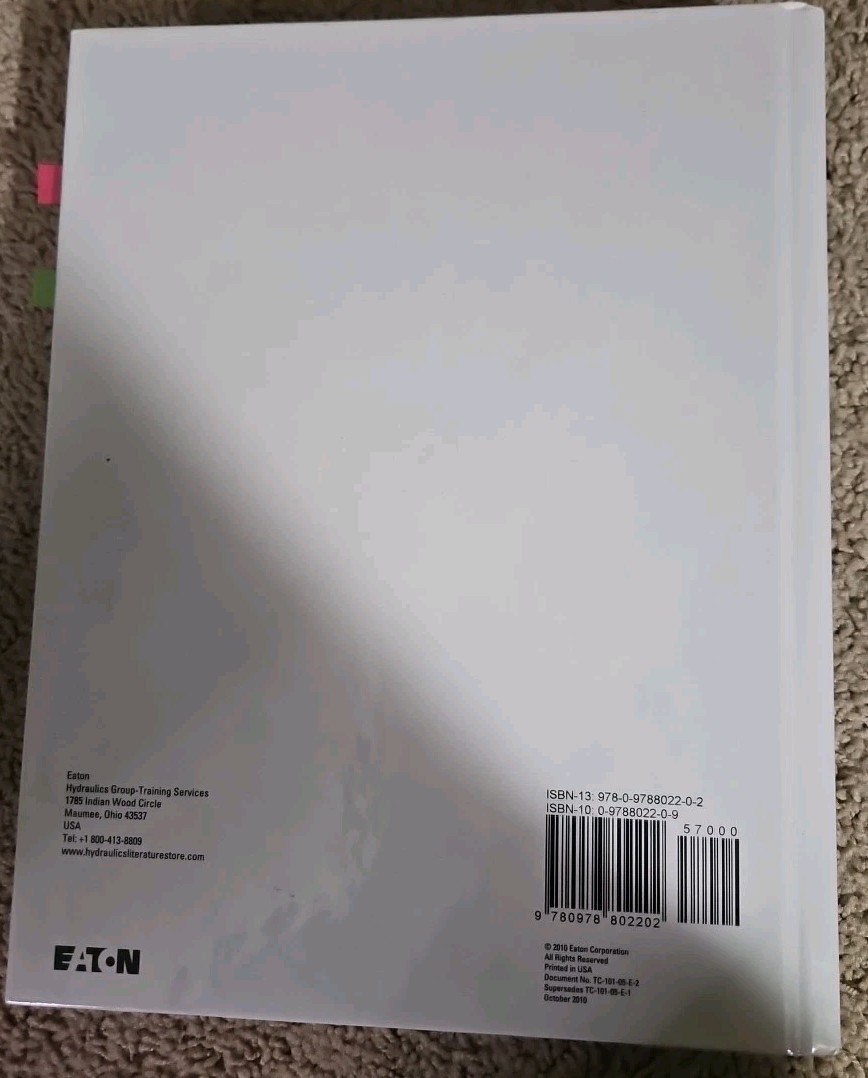 Industrial Hydraulics Manual 5th Ed. 2nd Print Hardcover Good Cond Ex Lib GHPL
