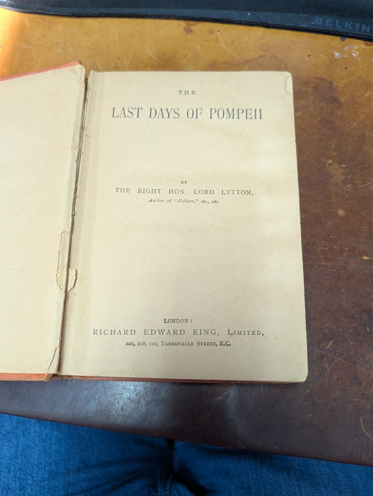 The Last Days of Pompeii, by Edward Bulwer-Lytton, A late Victorian reprint