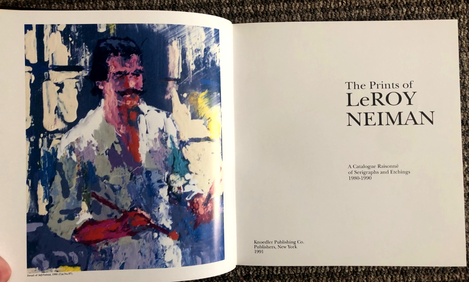 A collector’s edition: Signed, numbered, leather-bound “Prints of LeRoy Neiman”