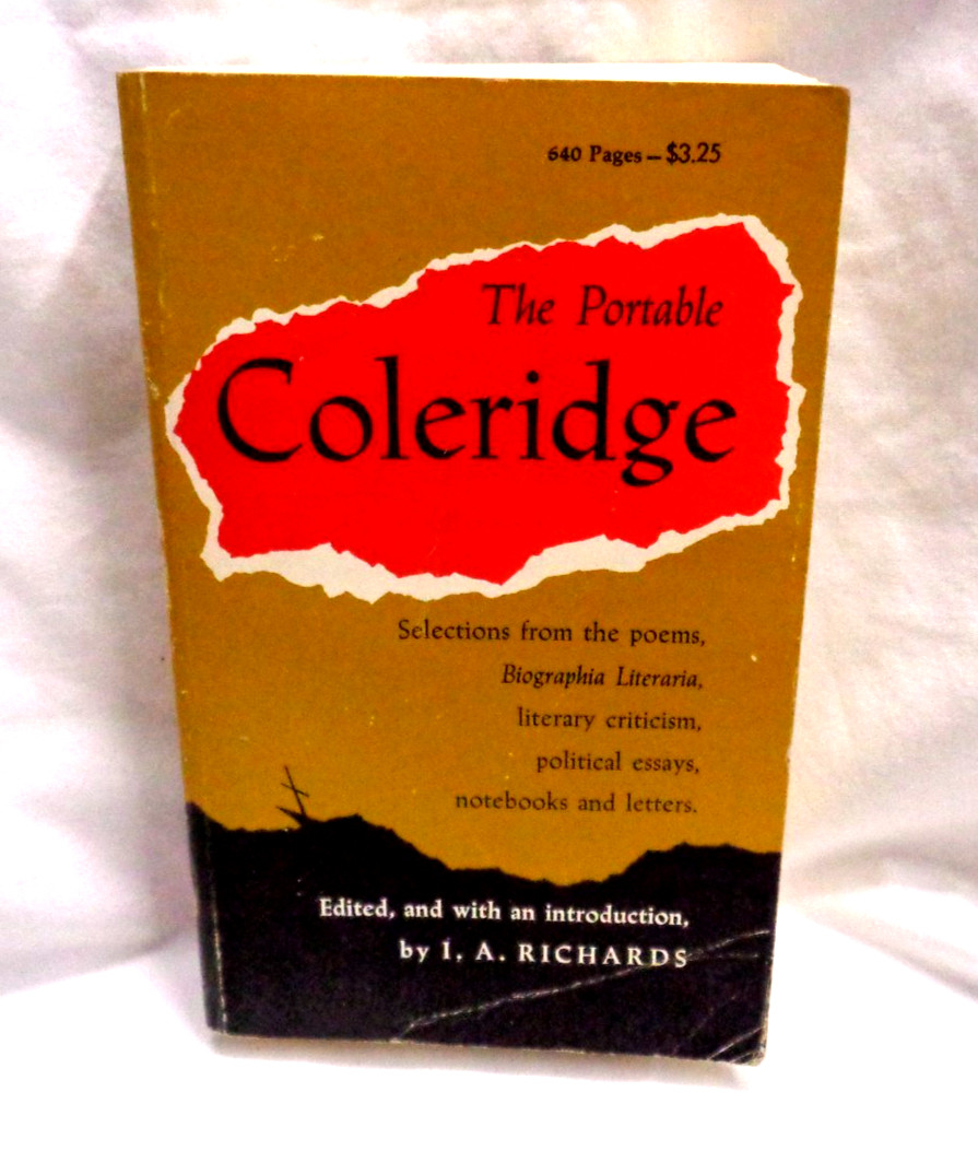 The Portable COLERIDGE ~ I. A. Richards ~ The Viking Press 10th Printing 1972 PB