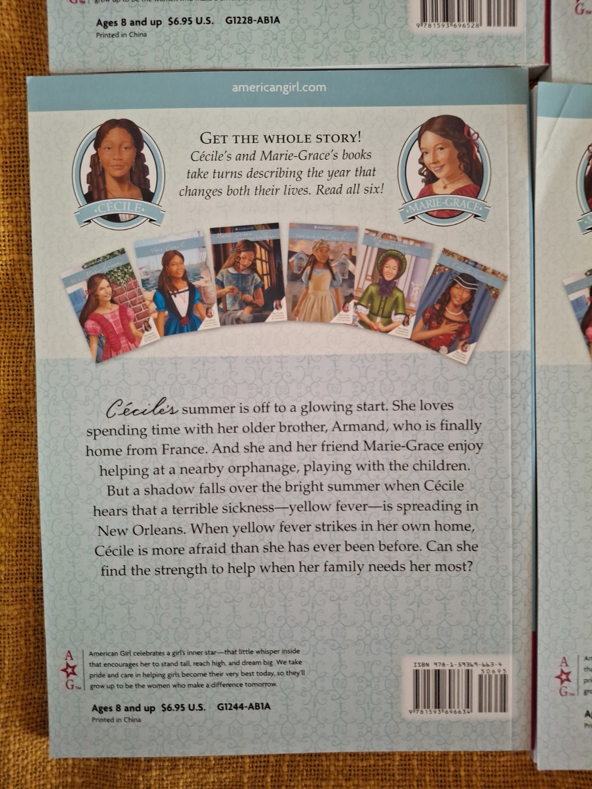 Cecile and Marie-Grace American Girl Doll Book Box Set Collection 6 Books EUC
