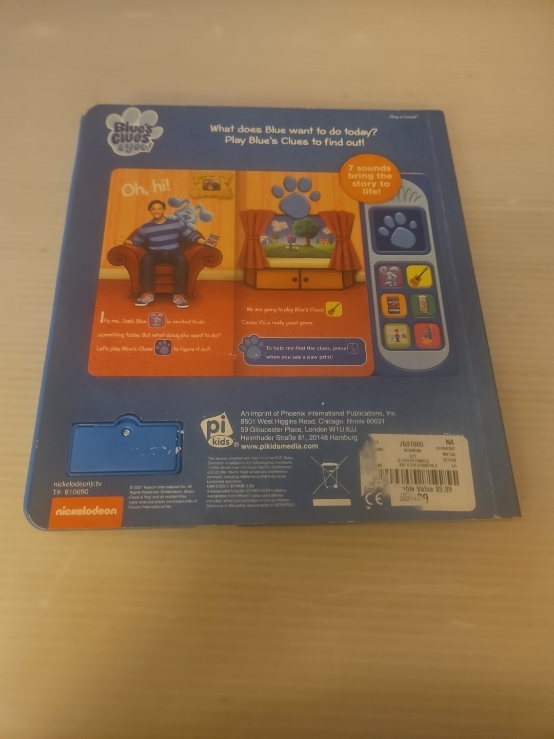 Nickelodeon Blue’s Clues and You! “Play Day with Blue!” Sound Book by PI Kids