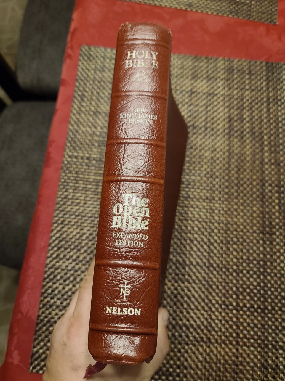 NKJV Open Bible Large Print Genuine Leather Extended Edition 10th Anniversary