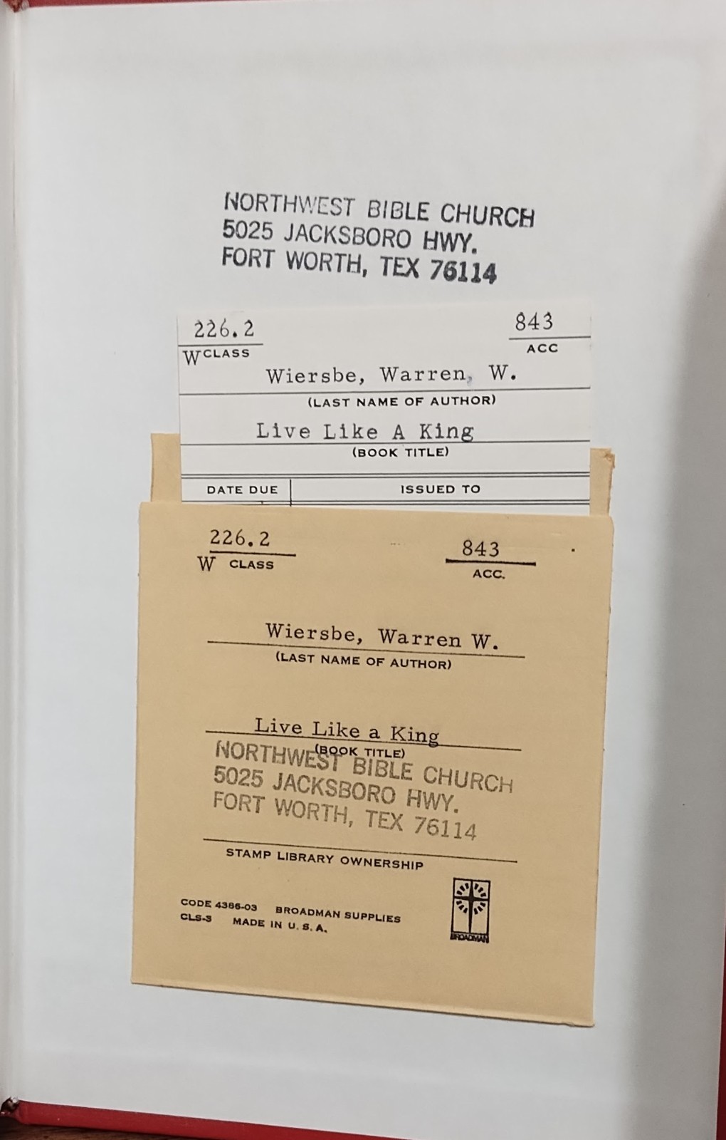 Live Like a King Warren Wiersbe Signed Moody Press 1976 Beatitudes Christian Har