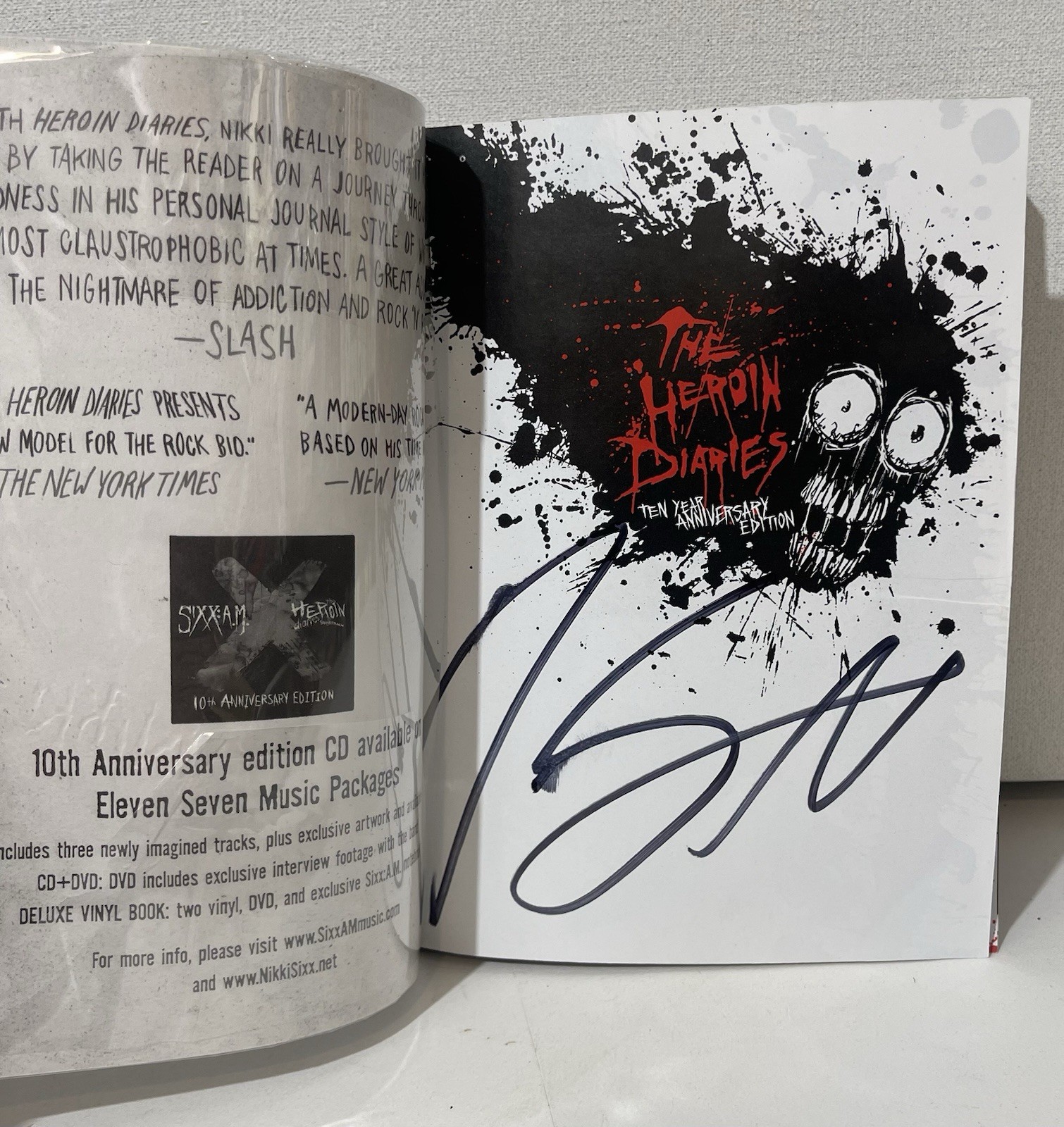 SIGNED The Heroin Diaries Ten Year Anniversary Edition by Nikki Sixx autographed